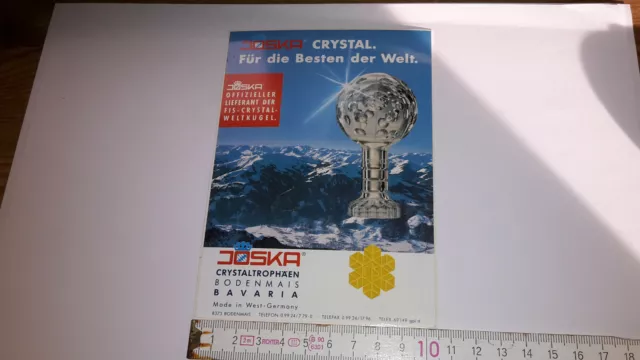 Alter Aufkleber JOSKA CRYSTAL CRYSTALTROPHÄHEN BODENMAIS BAVARIA