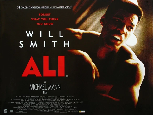 ALI 2001 WILL Smith Jon Voight Mario Van Peebles UK BOXING QUAD POSTER ...