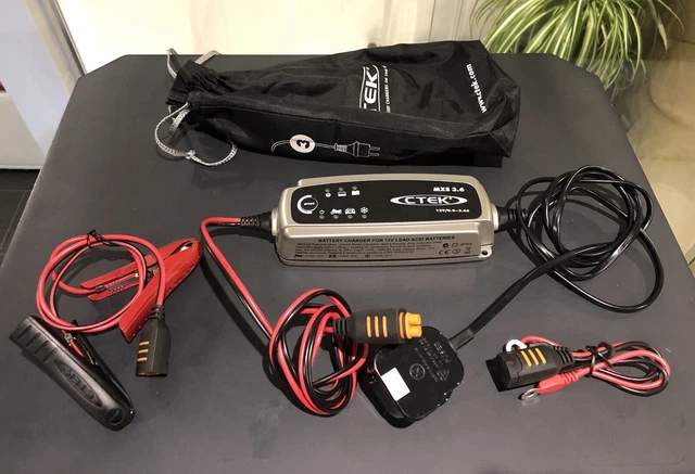 CTEK MXS 3.6 Car Battery Trickle Charger Plus Leads Bag GOOD WORKING CONDITION