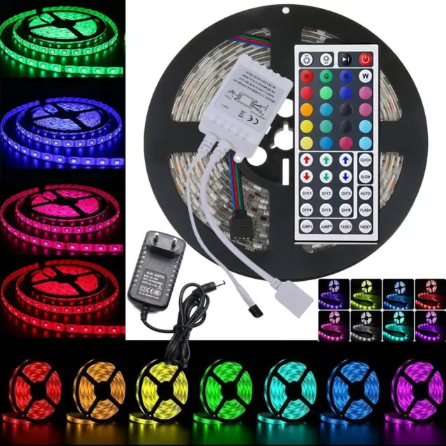 RGB LED Stripe 5050 SMD Leiste Streifen Band Licht Leuchte Lichterkette 1m-30m