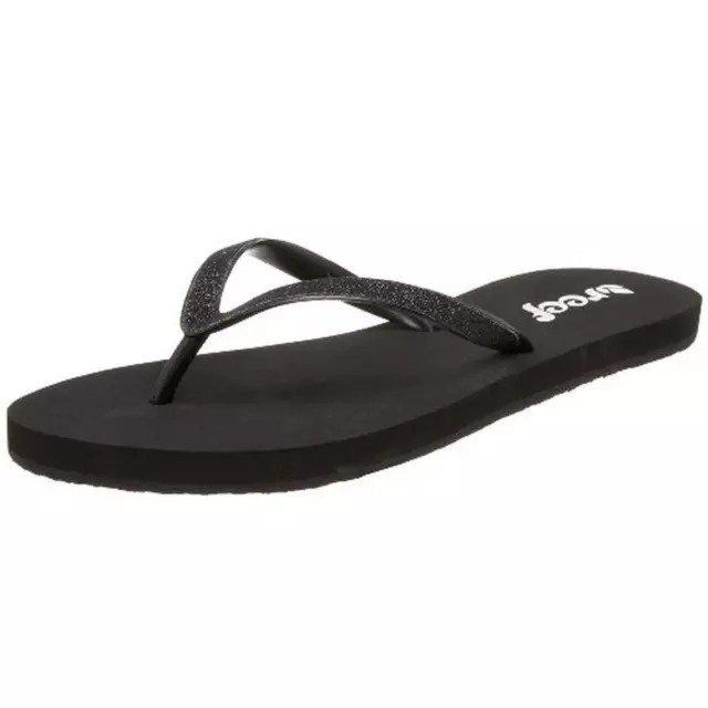 Reef Womens Stargazer Black Flat Flip-Flops Sandals 5 Medium (B,M)  8936