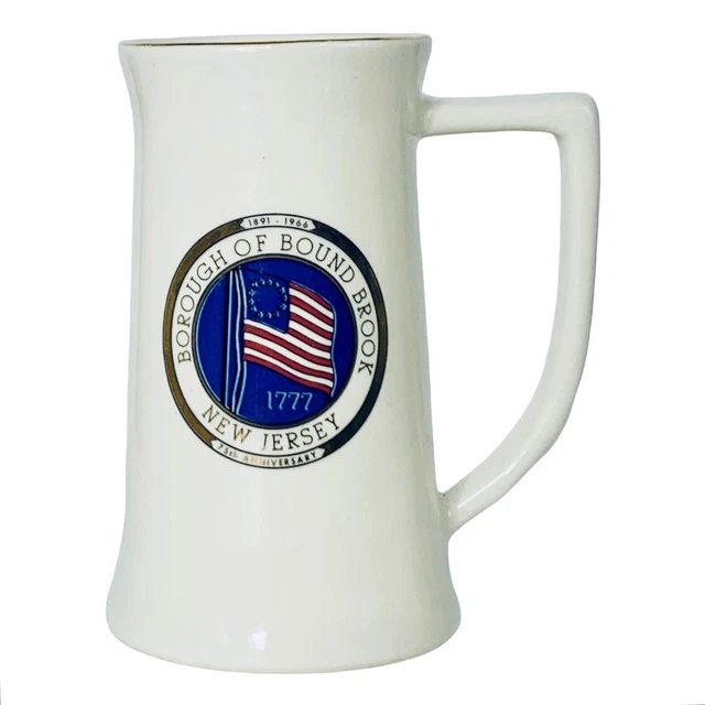 BOROUGH OF BOUND BROOK New Jersey USA 75th Anniversary 18911966 Stein