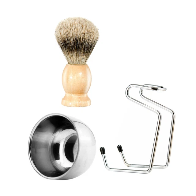 Strumento da barba uomo kit toelettatura spazzola da barba organizer legno