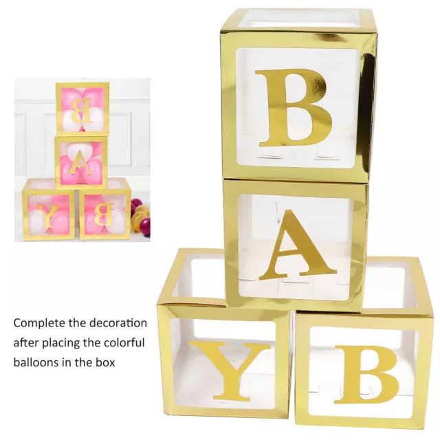 Scatola palloncino baby shower compleanno sfondo in plastica decorazione trasparente scatole regalo