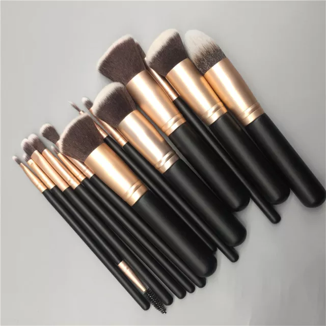 14 PCS / Set pinceaux de maquillage fard à lèvres à base de poudre rouge à joues 2