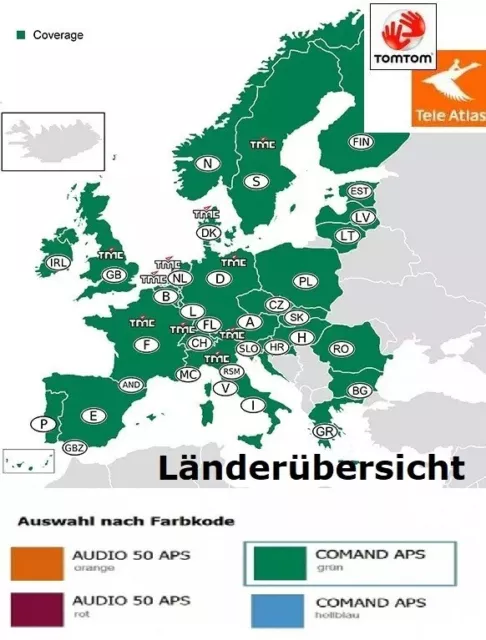 Mercedes Benz Navi DVD COMAND APS NTG1 grün 2019 v19  MAP  + Comand Update 30/6 3