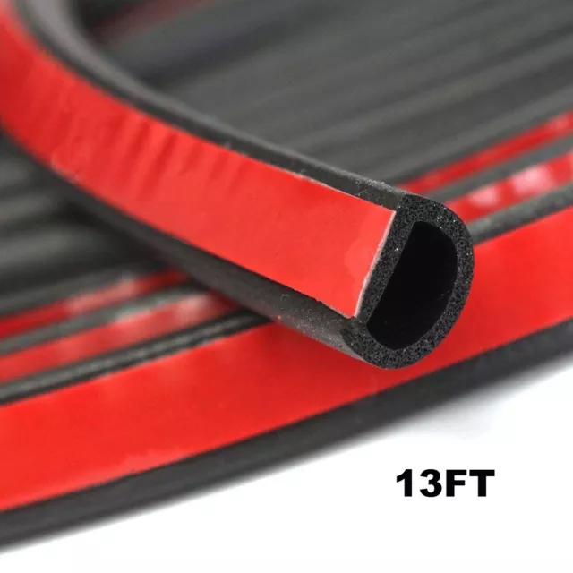 4M Big D Shape Car Door Window Trim Edge Moulding Rubber Weatherstrip Seal Strip