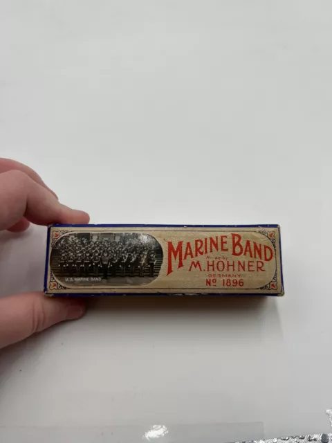 M. Hohner Marine Band Harmonica No. 1896 A440 Key Of G