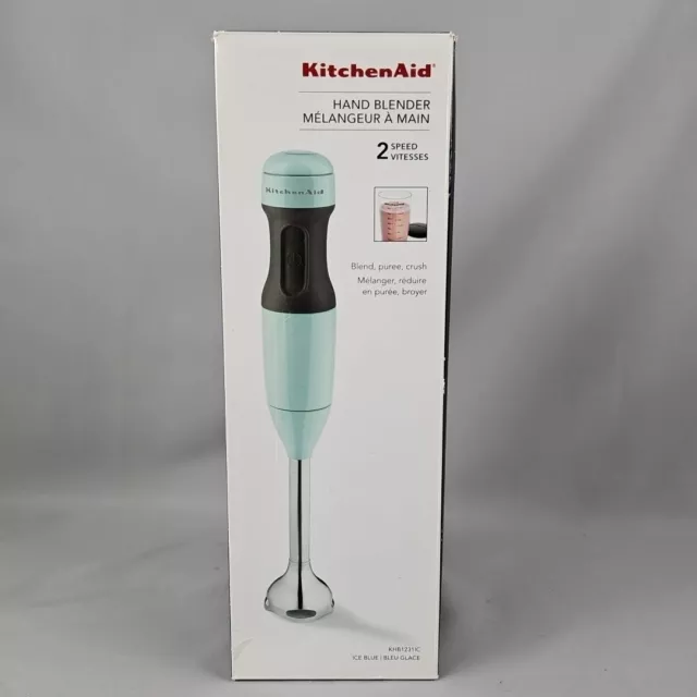 KitchenAid 2-Speed Hand Blender Immersion Stick KHB1231|C Corded Ice Blue