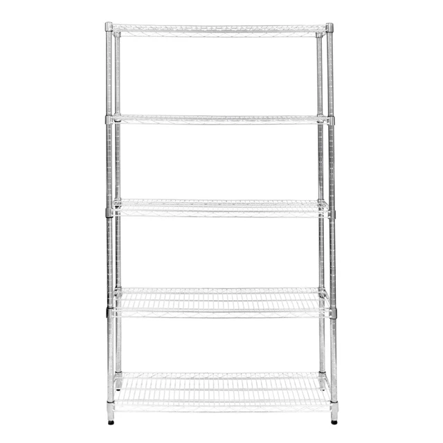 Scaffalatura in filo 5 livelli unità mensola in metallo supporto cucina ufficio garage