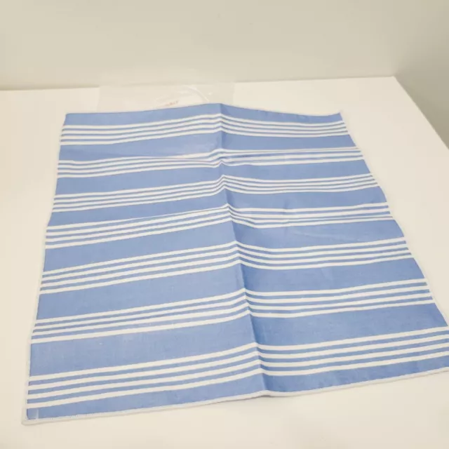 Longaberger Tea Basket Liner - Sky  Blue Stripe #2700613