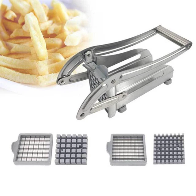 STAINLESS STEEL 2BLADE French Fry Potato Cutter, Suction Base, Perfect