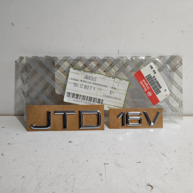 SIGLA MODELLO 'JTD 16V' Posteriore Alfa Romeo 156 Originale 60687615 ...