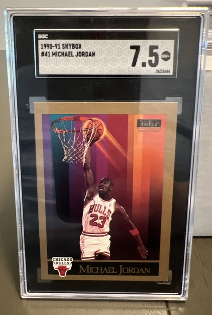 1990-91 Skybox #41 HOF MICHAEL JORDAN Chicago Bulls Golf SGC 7.5 RARE 🔥
