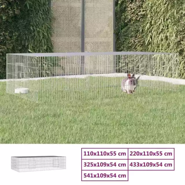 Cage à Lapin Fer Galvanisé Clapier Parc Enclos Animaux Multi-taille