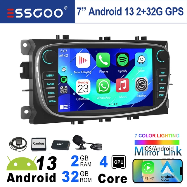 JOYX Android 10 Autoradio stéréo pour Ford Focus/Mondeo/S-Max/C-Ma/Galaxy Voiture GPS Navigation