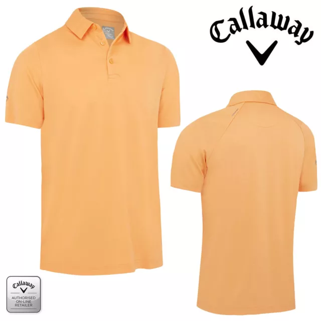 Callaway Solid Swing Tech Golf Poloshirt Paradiesvogel - NEU! 2023