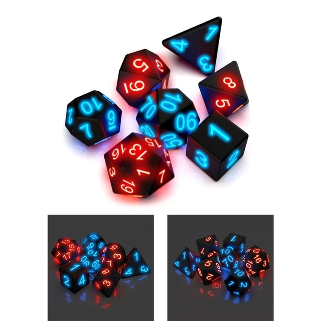 LIGHT UP DNDDICE,LED D&DDice 7PCS Electronic DungeonsandDragons