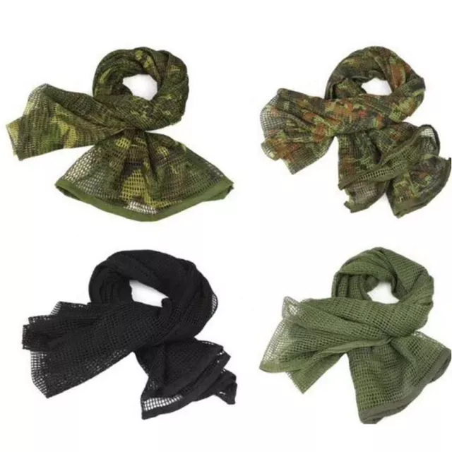 Camouflage Net Scarf - Colour Options - Hunting Army Camo Scrim Net Head Wrap~