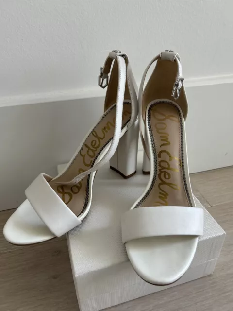 SAM EDELMAN YARO Ankle Strap Block Heel Sandals Sz 6,5 Beautiful