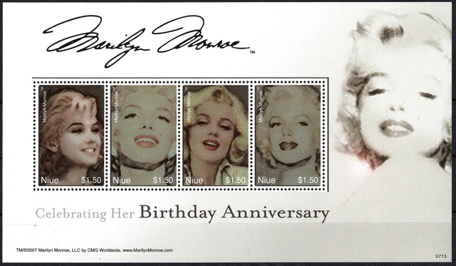 Niue - 80 Geburtstag von Marilyn Monroe Kleinbogen postfrisch 1980 Mi. 1139-1142