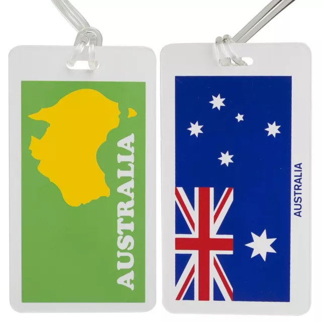 2 NEW,GOOD QUALITY-KORJO AUSTRALIAN FLAG TAG -ID YOUR BAG,LUGGAGE, SUITCASE2pack
