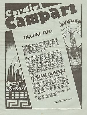 J0230 Cordial Campari Liquor - Pubblicità formato grande del 1934 - Old advert