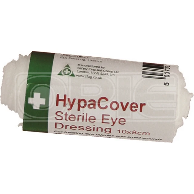 Compresse per occhi sterili pronto soccorso Sicurezza HypaCover - 10 x 8 cm (D7889PK6) confezione da 6