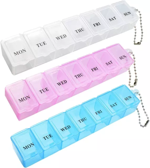 7 Day Pill Box Holder Tablet Container Organiser Storage  Dispenser Uk Seller