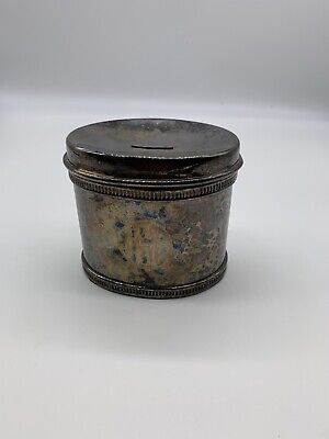 Vintage Silver Plated Coin Bank Pottery Barn