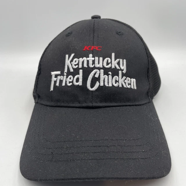 KFC KENTUCKY FRIED Chicken Fast Food Employee's Black Mesh Hat Cap