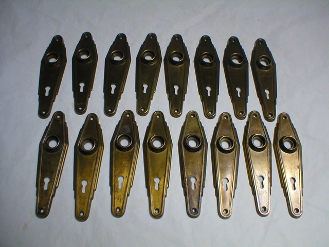 Antique Art Deco Door Plate Pair