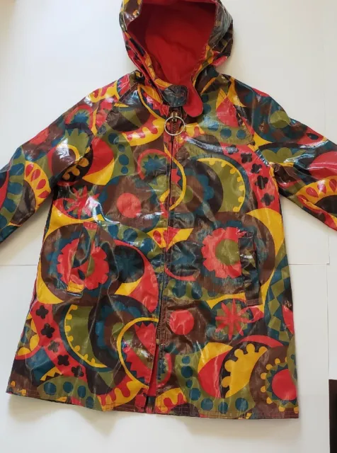 Vintage Toddler Childs WEATHER WINKY Supak & Sons Rain Coat Jacket Floral