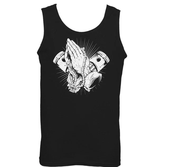 Biker Prayer Mens Funny Motorcycle Vest Motorbike Bike Cafe Racer