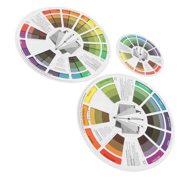 3pcs Tattoo Roue De Couleur Pigment Roue De Couleur Guide De Mélange Tattoo Acc