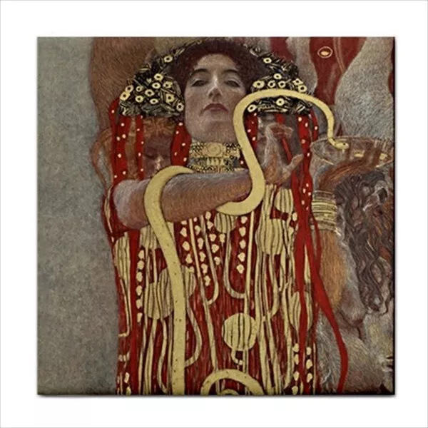 Hygieia Goddess Of Health Gustav Klimt Ceramic Tile Art Nouveau Backsplash