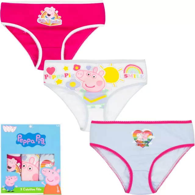 Girls Peppa Pig Briefs 3 Pack