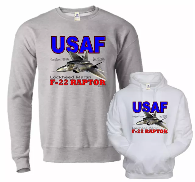 AIR FORCE USAF f-22 raptor lockheed martin HoneVille™ Hoodie Crewneck Sweatshirt