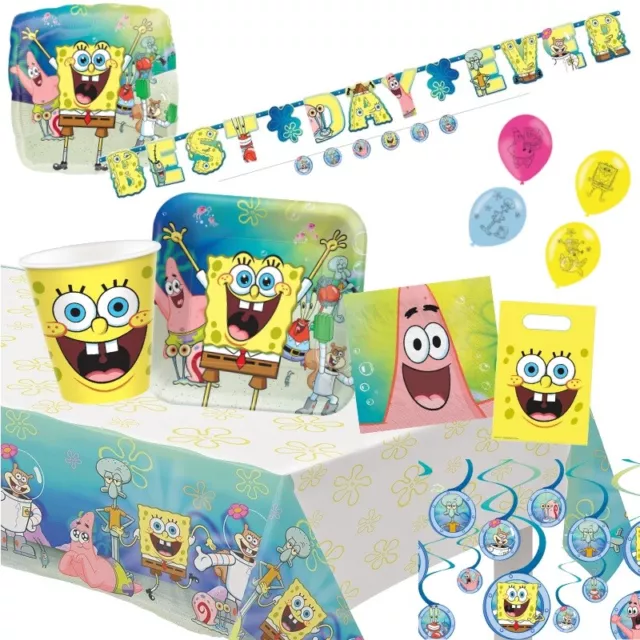 SpongeBob Party Decorations Bags Banners Tableware Supplies Balloons Swirls