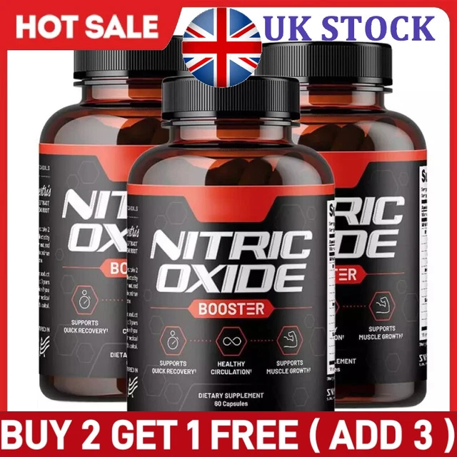 NITRIC OXIDE-BOOSTER SUPPLEMENT - L-Arginine, L-Citrulline - 60Capsules ...