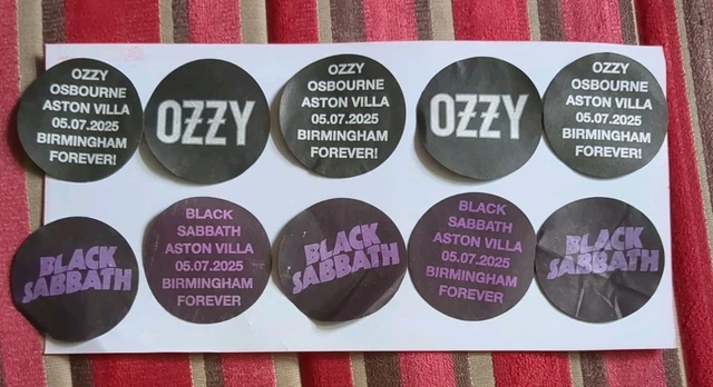 OZZY OSBOURNE, BLACK Sabbath, Back To The Beginning Confetti 10+ pieces ...