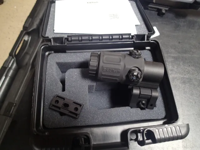 EOTech G33 Magnifier with QD STS Mount G33STS MINT ORIGINAL HARD CASE/MANUAL