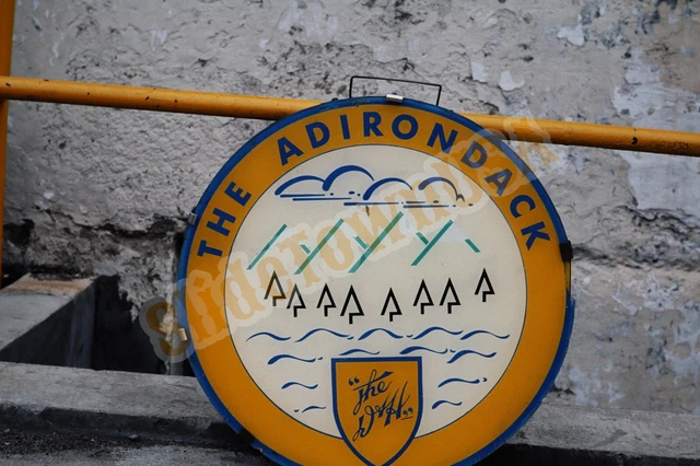 Vtg 1976 Train Slide D&H Delaware & Hudson Railroad Sign RR Adirondack X3L109