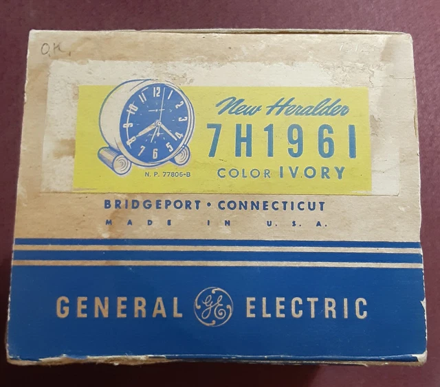 GE CLOCK THE Heralder 7H1961 color ivory N.P. 776806B Only the box no