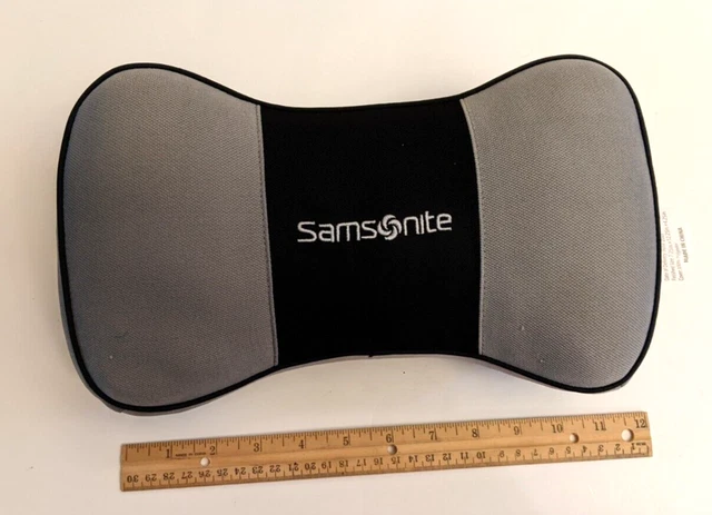 SAMSONITE TRAVEL NECK Pillow for Car or SUV - Gray. Helps Relieve