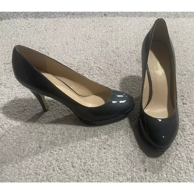 Enzo Angiolini EADIXY Pumps Heels Women's 8 M Patent Leather SFT 1212 Gray Blue