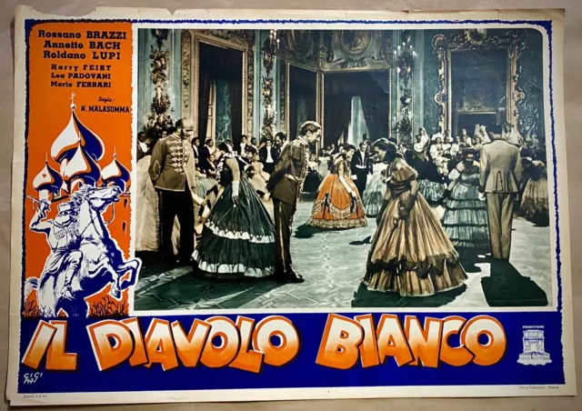 IL DIAVOLO BIANCO - Lobby Card Originale Fotobusta - R.Brazzi, A.Bach - 1947