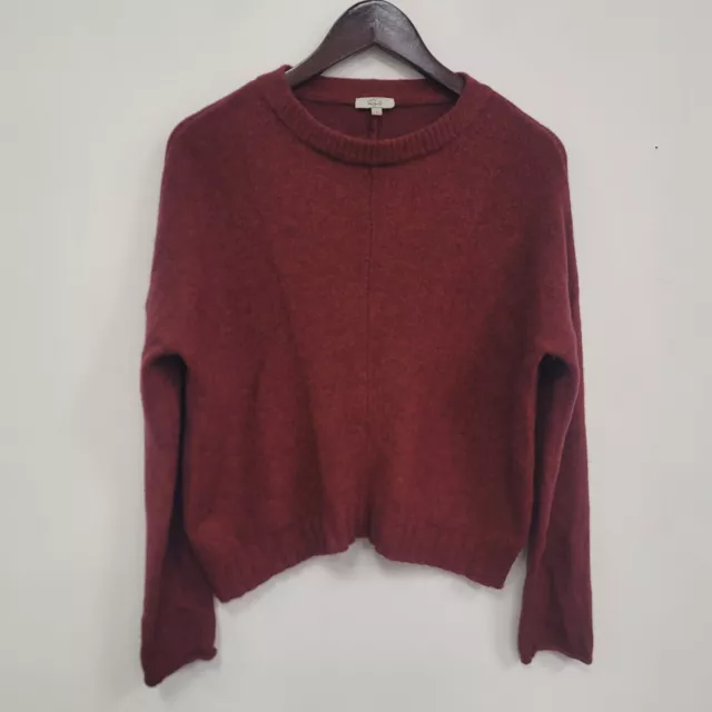 Rails Womens Pullover Sweater Size S Red Speckled Round Neck Wool Cashmere Blend