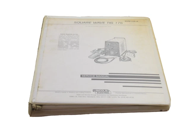 Lincoln Svm126-A Service Manual. Square Wave Tig 175, Code 10265, October 1996