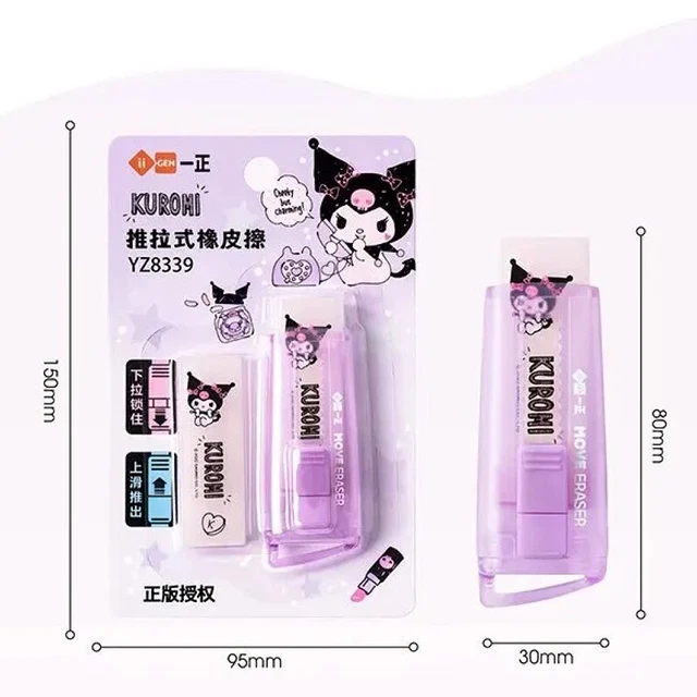 Gomme Da Cancellare Push Pull Kawaii - Set 7 Colorati Con Ricariche - Foto 7